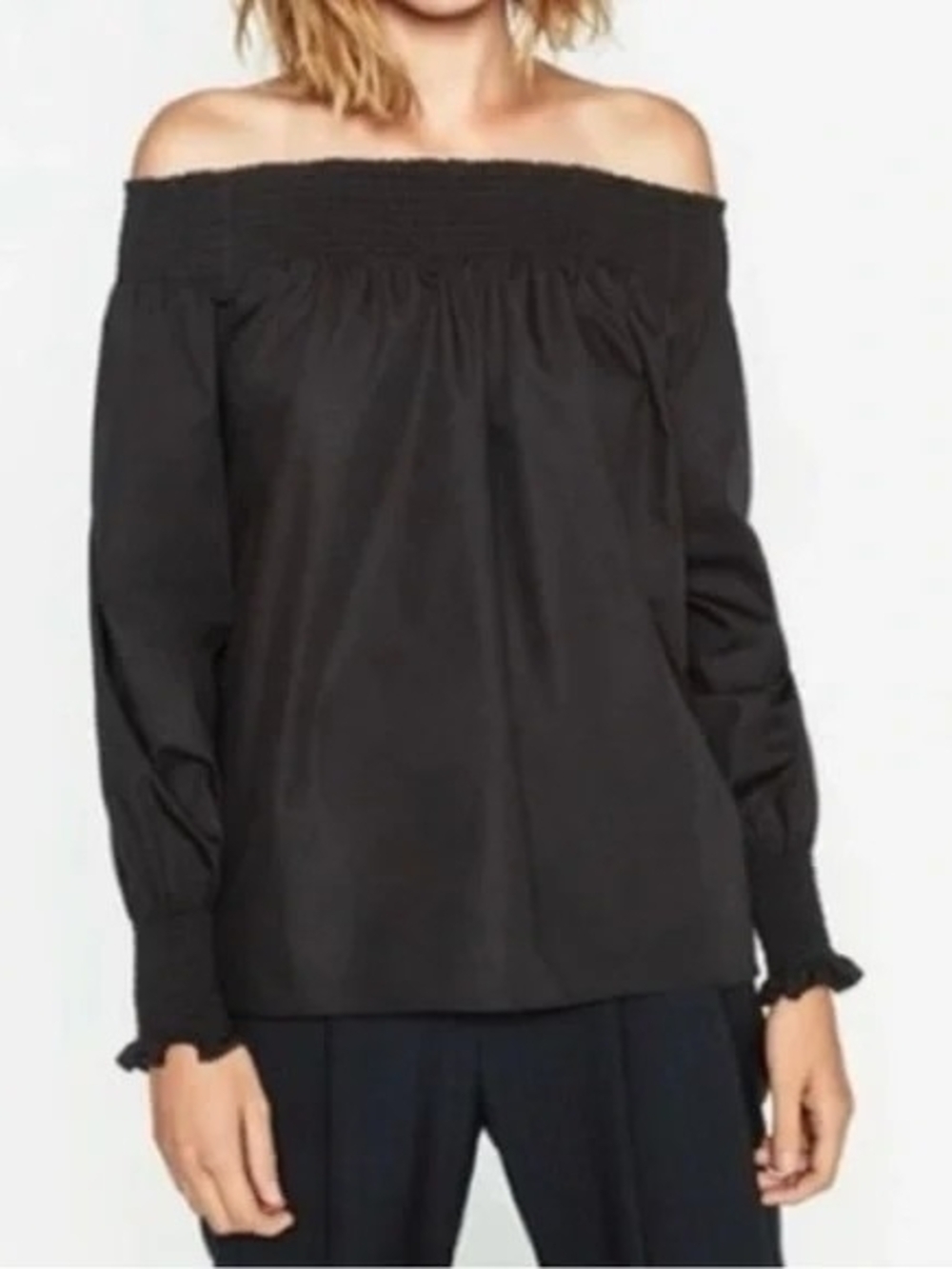 Off-Shoulder Black Women’s Top